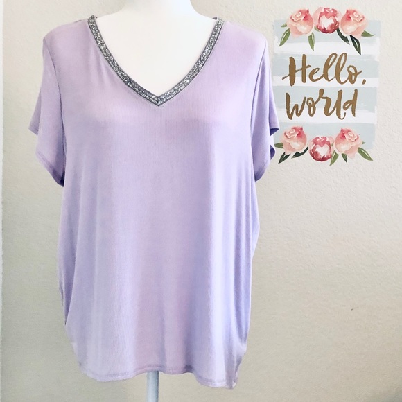 NWT❣️JLo dressy lavender top - Picture 1 of 6